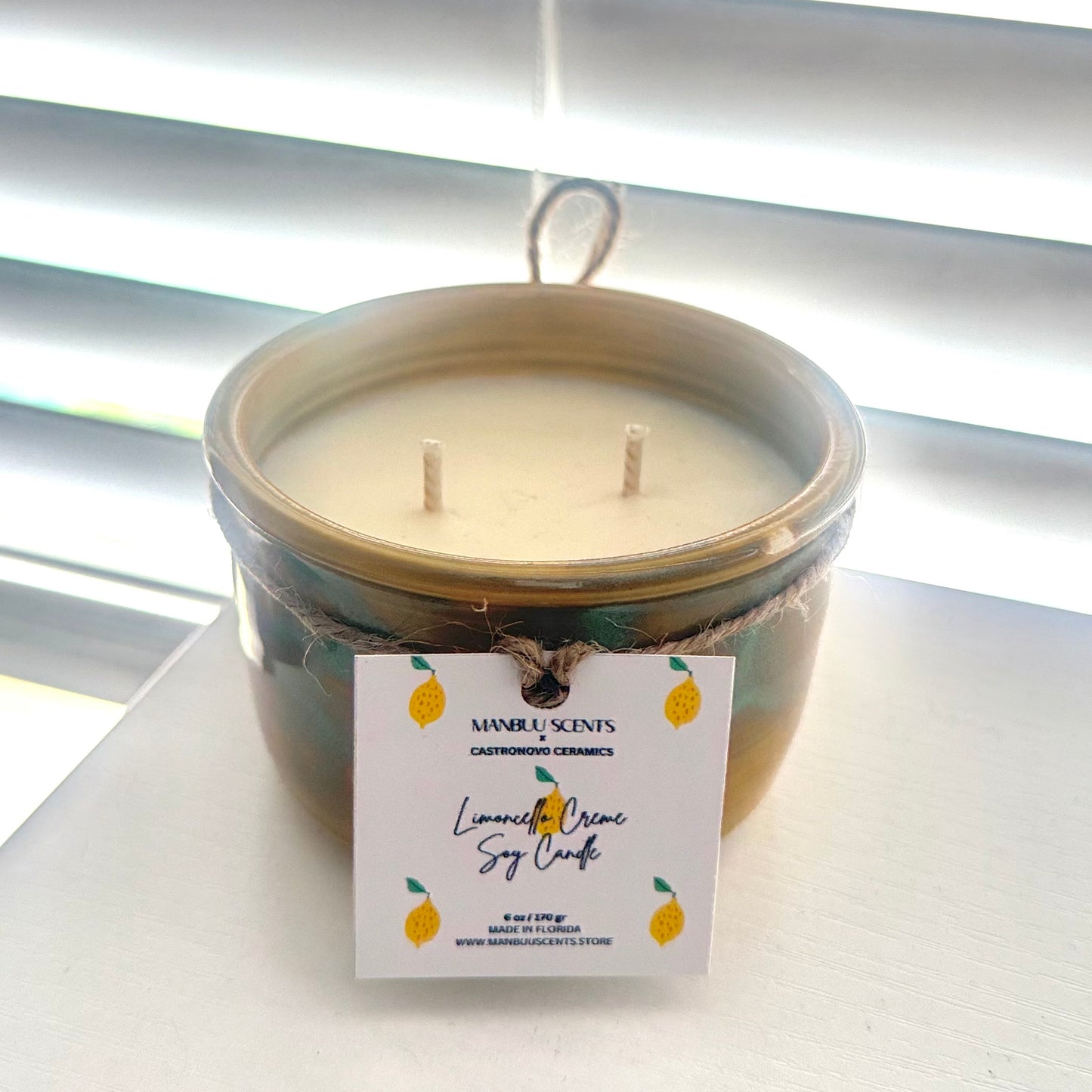 Limoncello Crème 6oz Ceramic Jar Candle